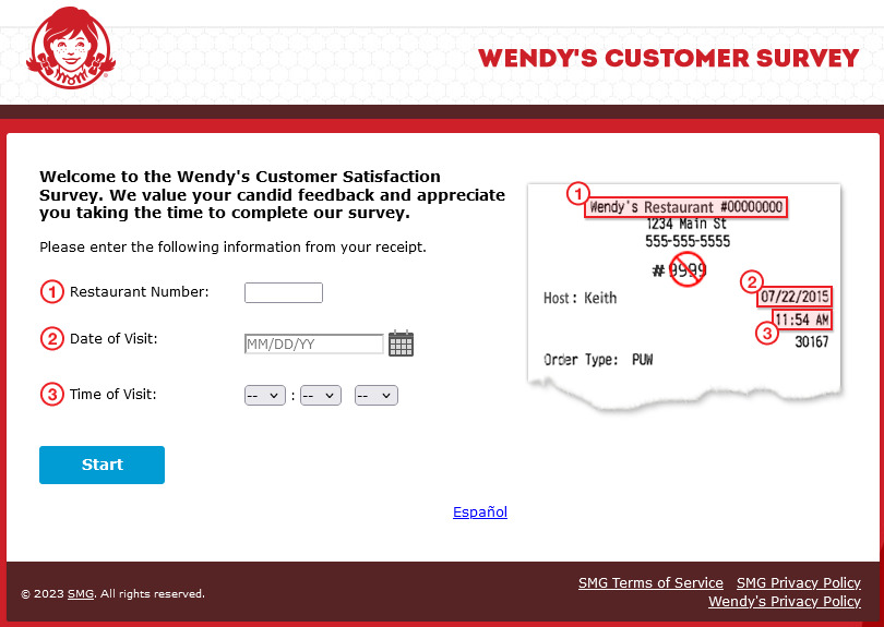 TalkToWendys.com survey